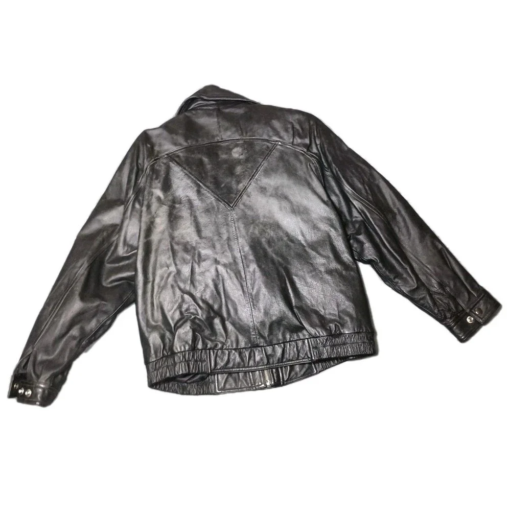 Wilson Leather Jacket Large Heavy Duty Bomber Jacket